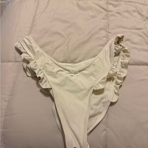 Strawberry Milk Mob Cream Ruffle Bikini Bottom